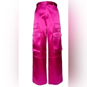 FRAME Relaxed Straight Cargo Magenta Pants size 6